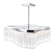 CWI Lighting Elsa 10 Light Drum Shade Transitional Metal Chandelier in Chrome