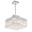 CWI Lighting Elsa 10 Light Drum Shade Transitional Metal Chandelier in Chrome