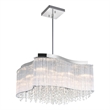 CWI Lighting Elsa 10 Light Drum Shade Transitional Metal Chandelier in Chrome
