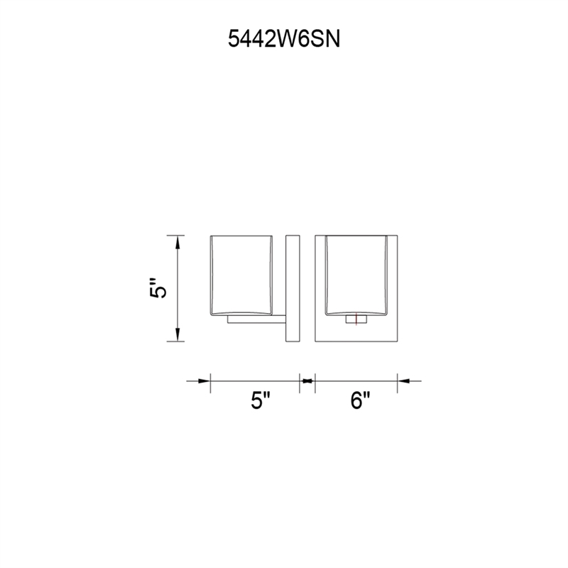 CWI Lighting 1 Light Contemporary Metal Bathroom Sconce in Satin Nickel