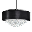 CWI Lighting Dash 4 Light Drum Shade Metal Chandelier in Chrome