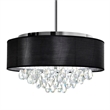 CWI Lighting Dash 4 Light Drum Shade Metal Chandelier in Chrome
