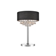 CWI Lighting Dash 3 Light Contemporary Metal Table Lamp in Chrome/Black