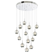 CWI Lighting Perrier 13 Light Contemporary Metal Pendant in Chrome