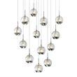 CWI Lighting Perrier 13 Light Contemporary Metal Pendant in Chrome