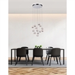 CWI Lighting Perrier 13 Light Contemporary Metal Pendant in Chrome