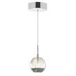 CWI Lighting Perrier 1 Light Down Contemporary Metal Mini Pendant in Chrome