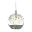 CWI Lighting Perrier 1 Light Down Contemporary Metal Mini Pendant in Chrome