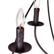 CWI Lighting Arza 6 Light Up Farmhouse Metal Chandelier in Brown