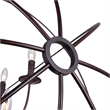 CWI Lighting Arza 6 Light Up Farmhouse Metal Chandelier in Brown