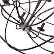 CWI Lighting Arza 12 Light Up Farmhouse Metal Chandelier in Brown