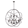 CWI Lighting Arza 12 Light Up Farmhouse Metal Chandelier in Brown