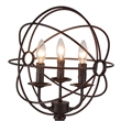 CWI Lighting Arza 3 Light Farmhouse Metal Table Lamp in Brown