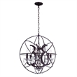 CWI Lighting Campechia 6 Light Up Farmhouse Metal Chandelier in Brown