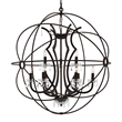 CWI Lighting Campechia 9 Light Up Farmhouse Metal Chandelier in Brown