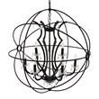 CWI Lighting Campechia 9 Light Up Farmhouse Metal Chandelier in Brown
