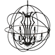 CWI Lighting Campechia 9 Light Up Farmhouse Metal Chandelier in Brown