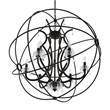 CWI Lighting Campechia 9 Light Up Farmhouse Metal Chandelier in Brown