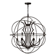 CWI Lighting Campechia 9 Light Up Farmhouse Metal Chandelier in Brown