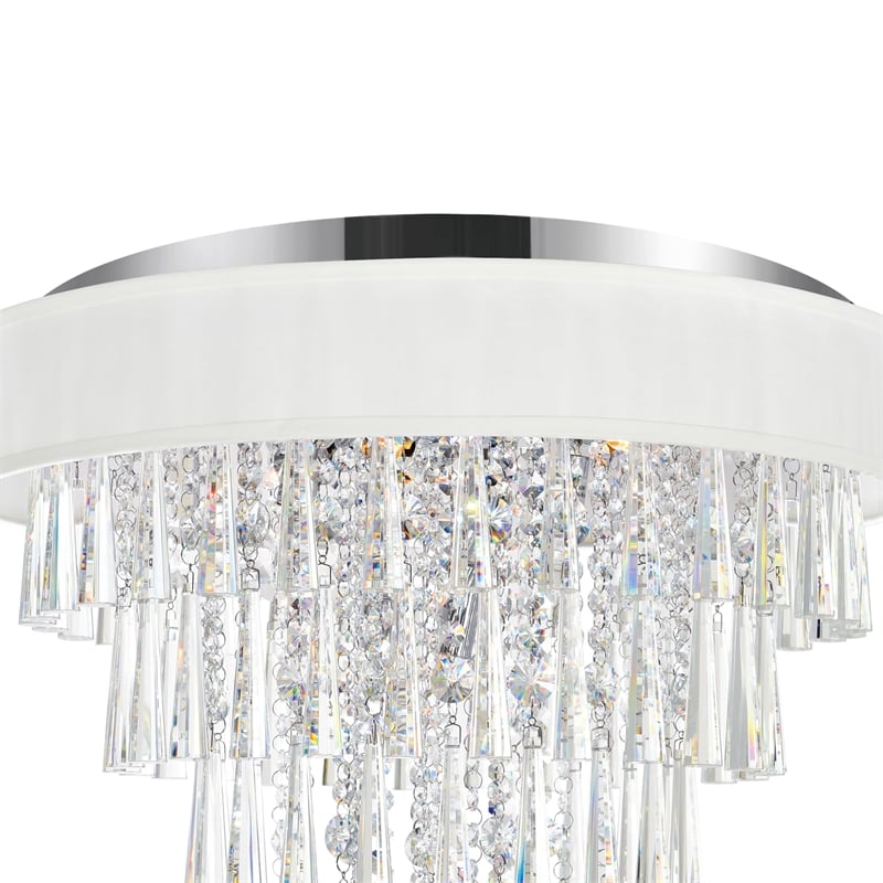 CWI Lighting Franca 8 Light Metal Flush Mount Light in Chrome
