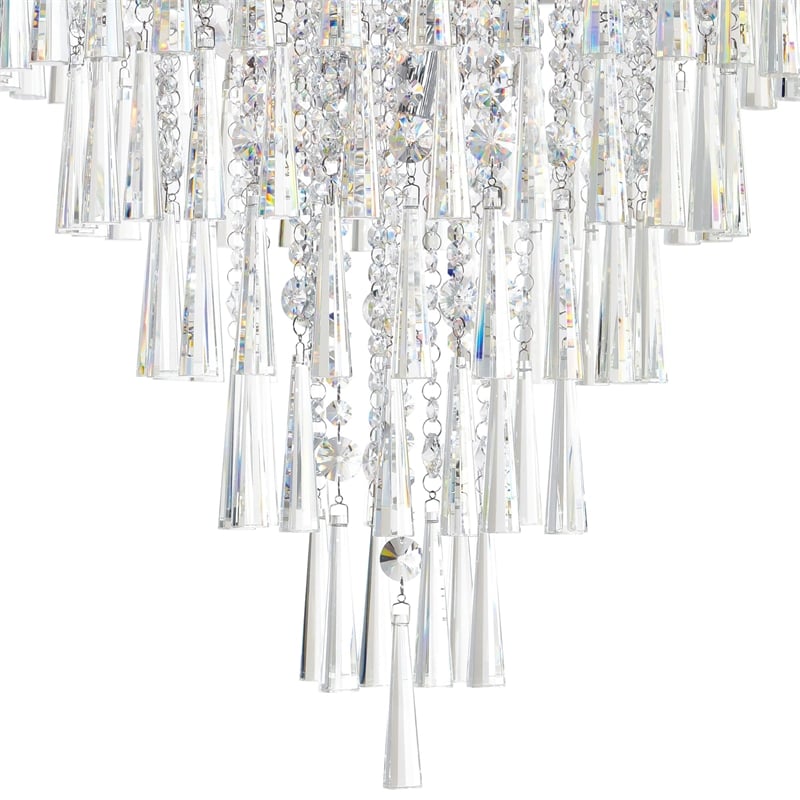 CWI Lighting Franca 8 Light Metal Flush Mount Light in Chrome