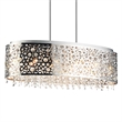 CWI Lighting Bubbles 11 Light Drum Shade Metal Chandelier in Chrome