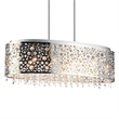 CWI Lighting Bubbles 11 Light Drum Shade Metal Chandelier in Chrome
