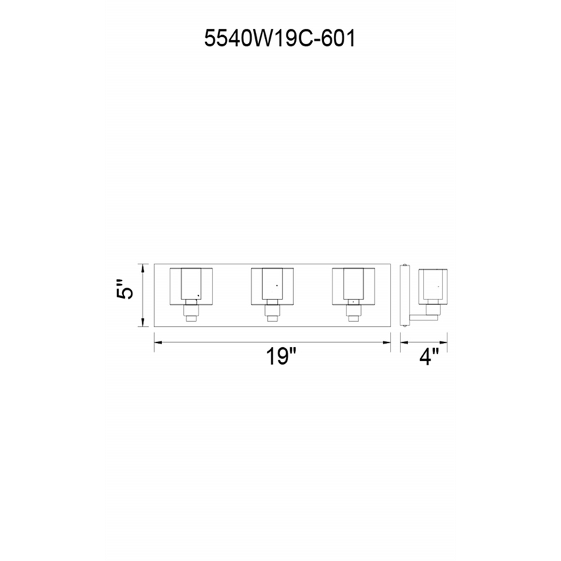 CWI Lighting Tina 3 Light Contemporary Metal Wall Sconce in Chrome