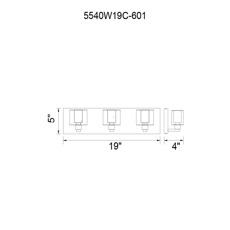 CWI Lighting Tina 3 Light Contemporary Metal Wall Sconce in Chrome