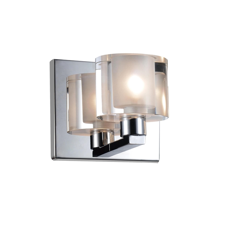 CWI Lighting Tina 1 Light Contemporary Metal Wall Sconce in Chrome