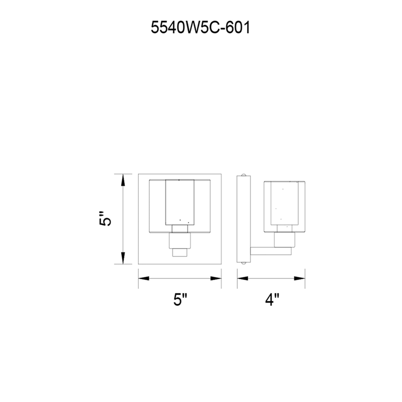 CWI Lighting Tina 1 Light Contemporary Metal Wall Sconce in Chrome