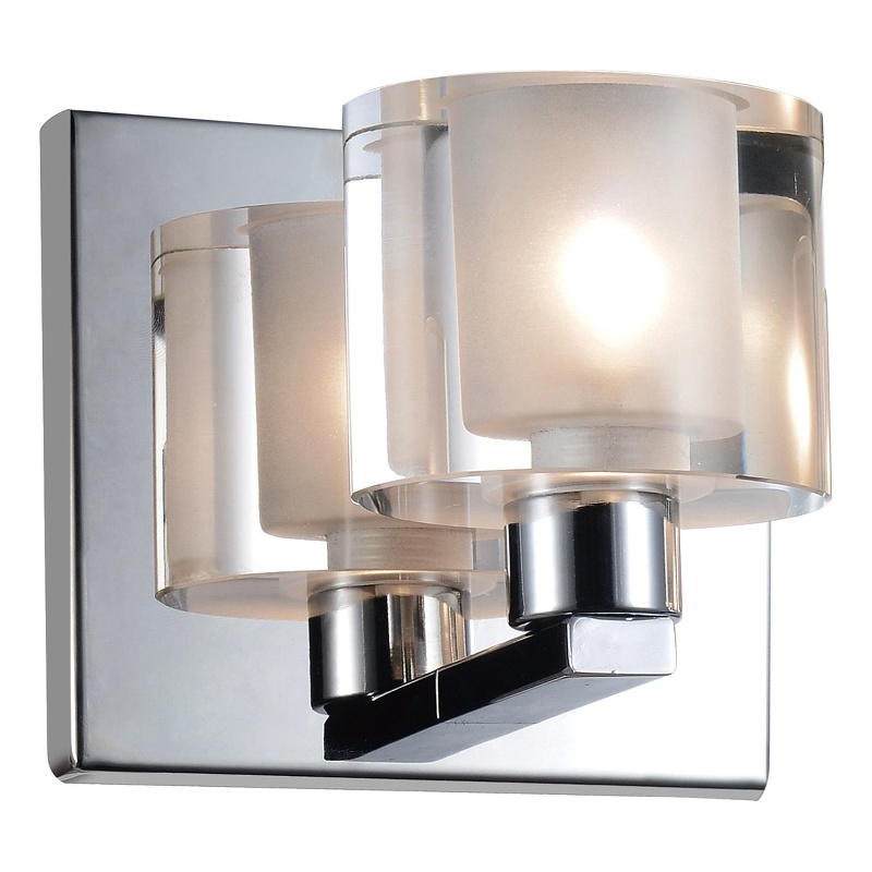 CWI Lighting Tina 1 Light Contemporary Metal Wall Sconce in Chrome