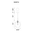 CWI Lighting 1 Light Contemporary Glass Mini Down Pendant in Clear