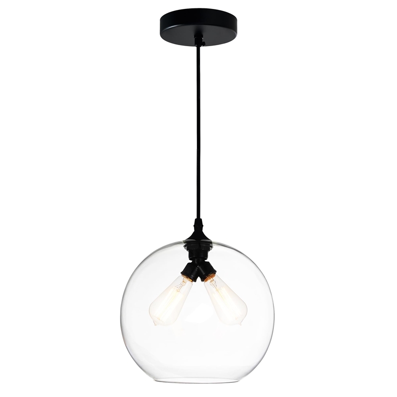 CWI Lighting 2 Light Contemporary Glass Mini Down Pendant in Clear