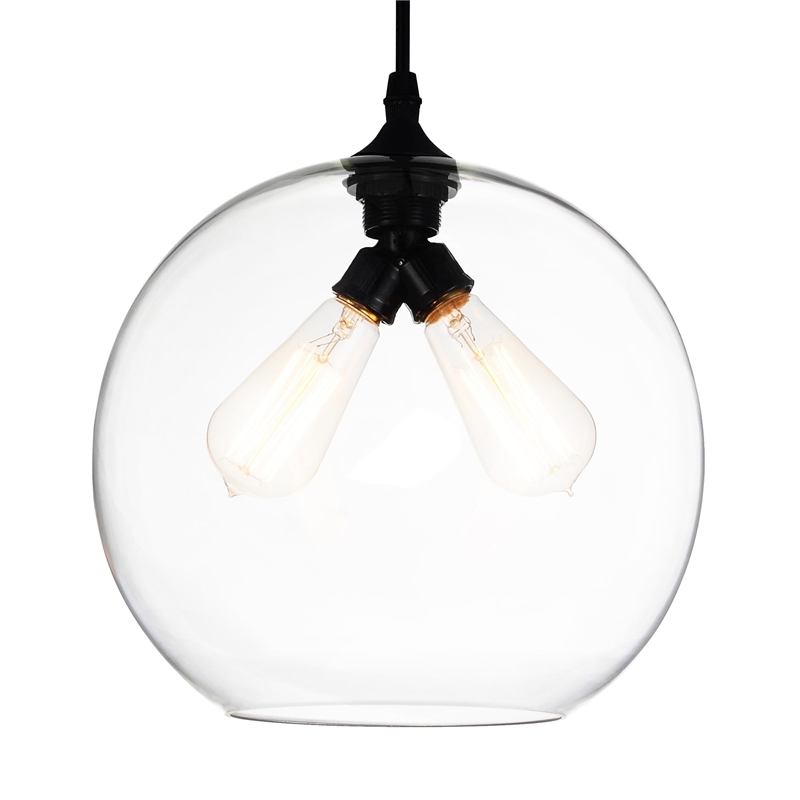 CWI Lighting 2 Light Contemporary Glass Mini Down Pendant in Clear