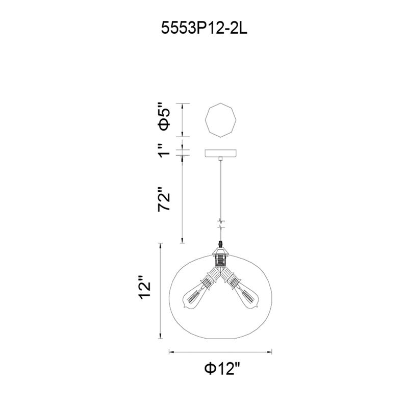 CWI Lighting 2 Light Contemporary Glass Mini Down Pendant in Clear
