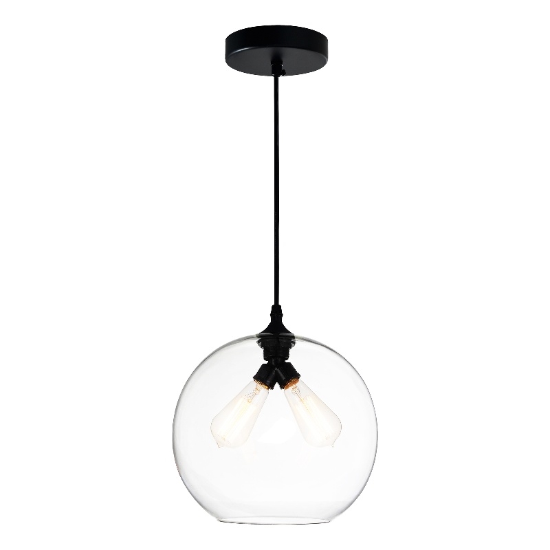CWI Lighting 2 Light Contemporary Glass Mini Down Pendant in Clear
