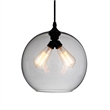 CWI Lighting 2 Light Contemporary Glass Mini Pendant in Black Smoke