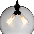 CWI Lighting 2 Light Contemporary Glass Mini Pendant in Black Smoke