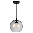 CWI Lighting 2 Light Contemporary Glass Mini Pendant in Black Smoke