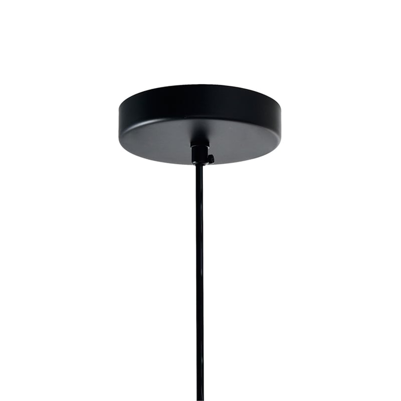CWI Lighting Glass 1 Light Down Metal Mini Pendant in Black/Amber