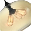 CWI Lighting 4 Light Contemporary Glass Down Pendant in Amber