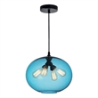 CWI Lighting 4 Light Contemporary Glass Mini Pendant in Transparent Blue