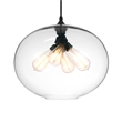 CWI Lighting Glass 4 Light Contemporary Metal Down Pendant in Clear