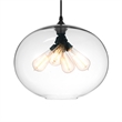 CWI Lighting Glass 4 Light Contemporary Metal Down Pendant in Clear