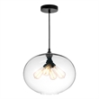 CWI Lighting Glass 4 Light Contemporary Metal Down Pendant in Clear