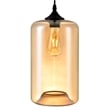 CWI Lighting 1 Light Down Glass Mini Pendant in Brown Cognac