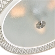 CWI Lighting Mikayla 3 Light Metal Flush Mount Light in Satin Nickel