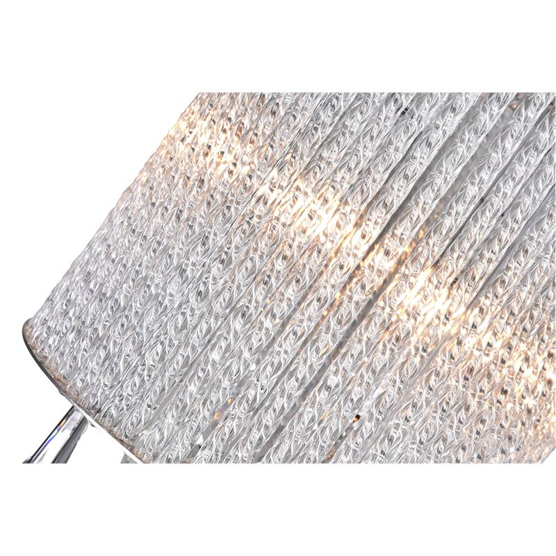 CWI Lighting Benson 2 Light Drum Shade Metal Mini Pendant in Chrome/Clear