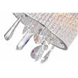 CWI Lighting Benson 2 Light Drum Shade Metal Mini Pendant in Chrome/Clear